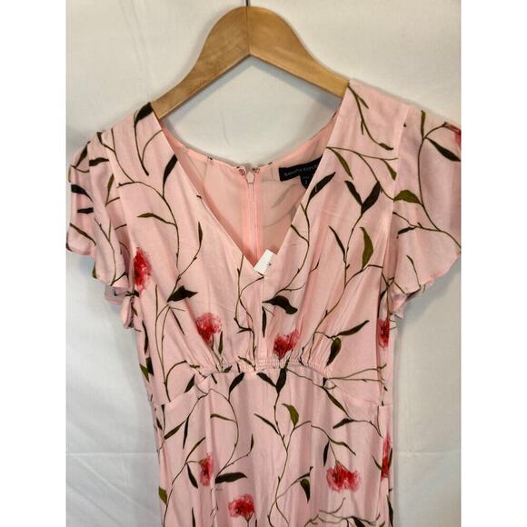 NWT Banana Republic Ecovero Pink Floral Dress Size 2P - Picture 3 of 8